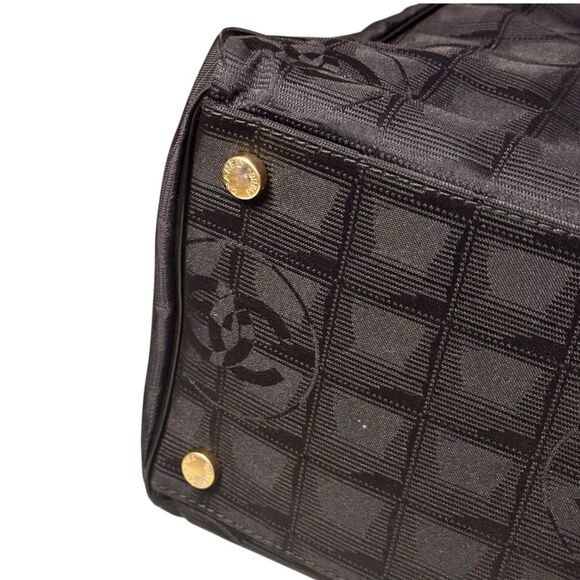 Chanel Travel Line Small Tote Bag Black Gold Hardware - Picture 12 of 16